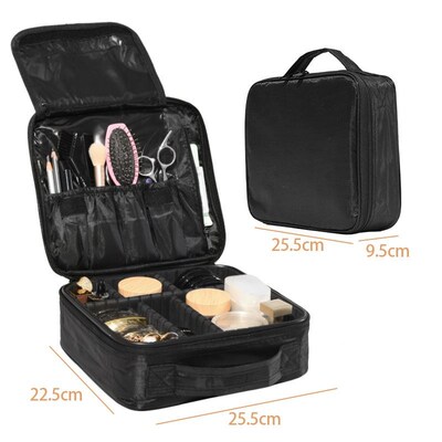 跟妆专用便携小号手提化妆箱大容量可拆卸分区美妆工具收纳化妆包