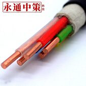 2.5 永通中策国标纯铜芯2 5芯 6平方户外yjv电缆线阻燃