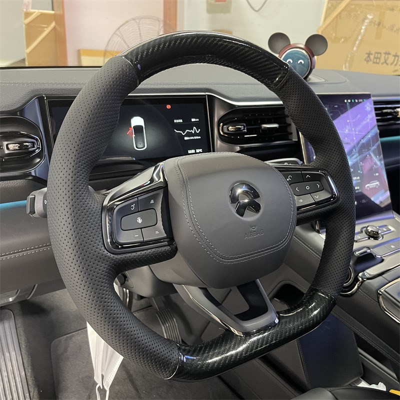 适用于22款ES6 EC6 ES8 ET7手缝方向盘套ES7碳纤维把套改装