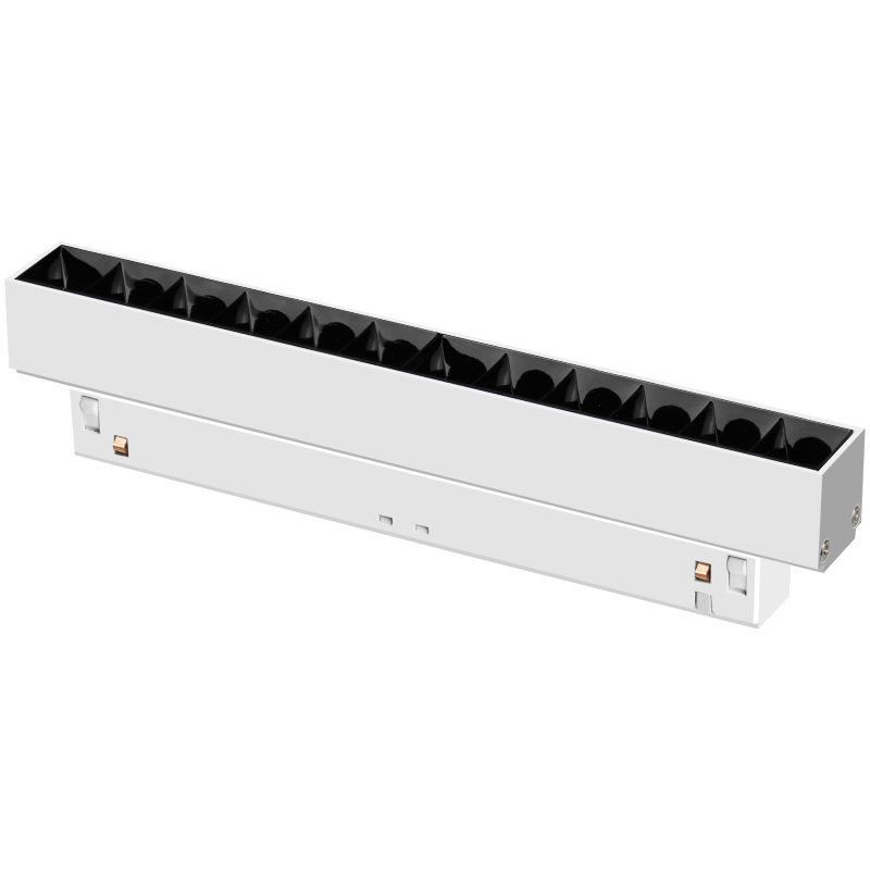 白磁吸轨道灯 嵌入式线条射灯明装北欧边框无主灯照明led筒灯导轨