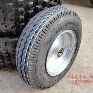 4.00 8真空胎载重加轴承钢圈 拖车轮子旋转木马人小火车4.80 改装