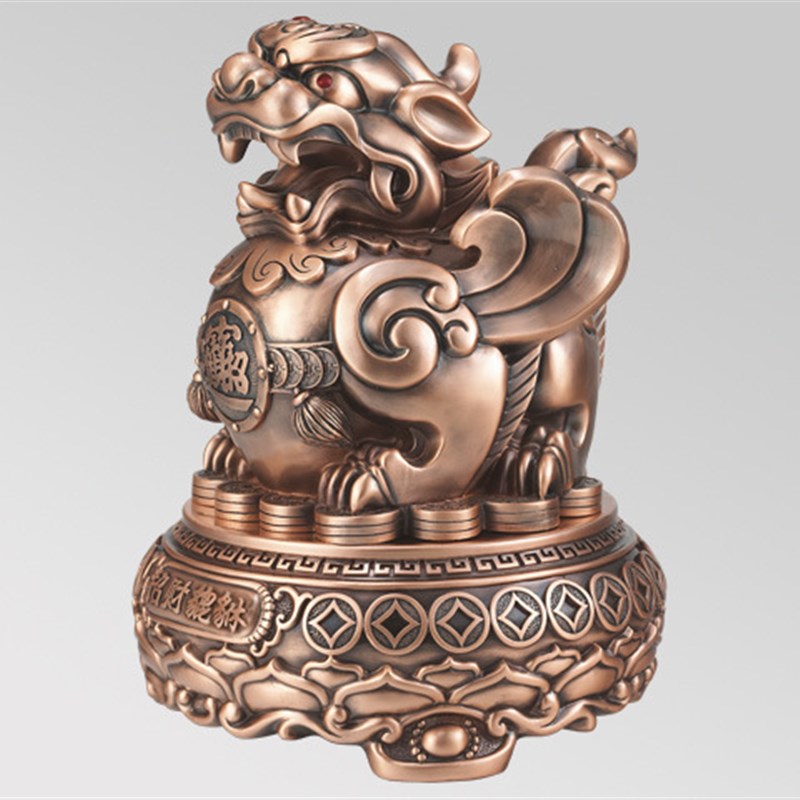金属工艺礼品锌合金压o铸纯铜铅锡合金浇铸红古铜守护神兽家居摆