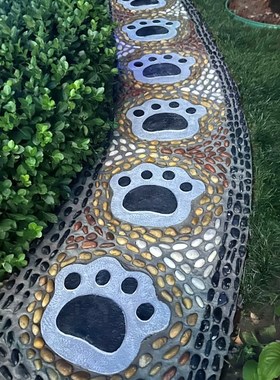 户外花园草坪防i滑脚石别墅庭院踏脚石熊掌踏脚石铺装踏脚石装饰