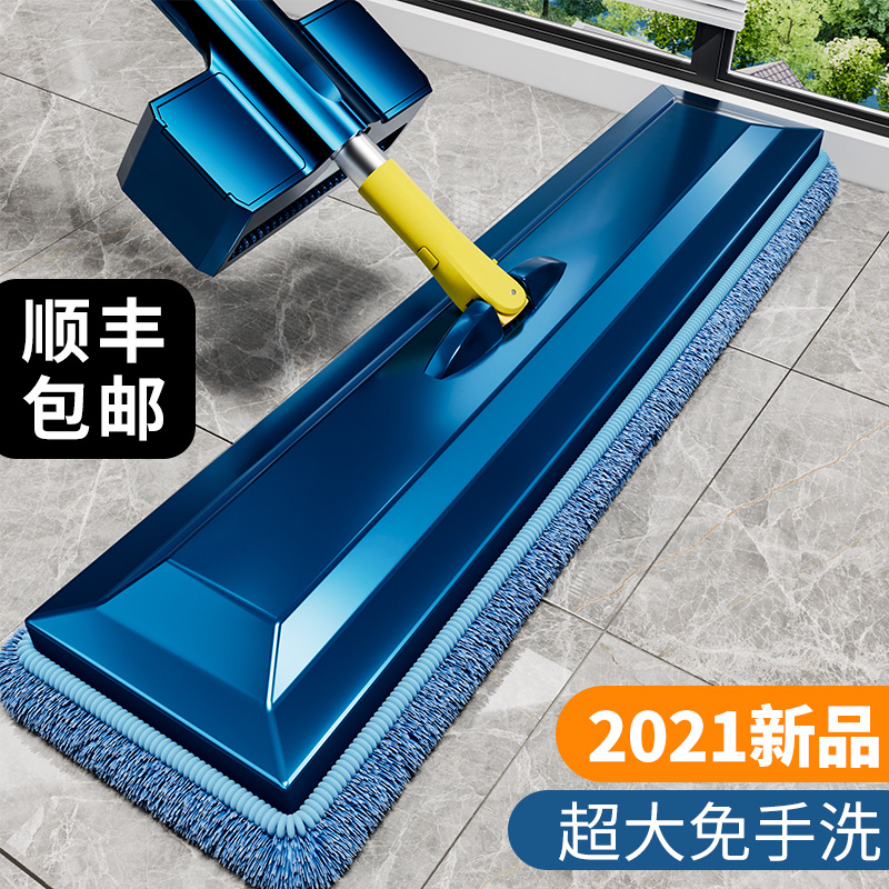懒人拖把2021新款免手洗t平板家用一拖净木地板吸水拖地布神器202