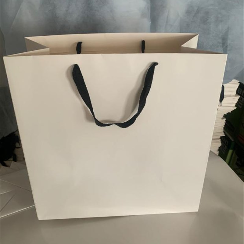 大号白色纸袋加宽四件套礼品袋y鞋盒白卡包装袋子超大正方形包装