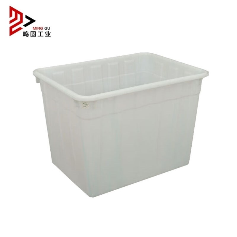 鸣固长方形塑料水箱养殖箱t周转分拣箱胶箱海鲜水产周转箱白色120