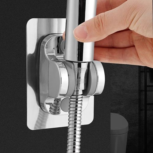 不锈钢免打孔花洒支架淋浴喷头固定神器浴室可调节挂座热水器花晒