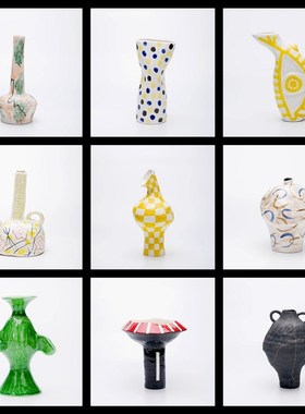 原创手作花器客厅茶几异形花器客厅餐桌I花瓶样板间现代摆件艺术