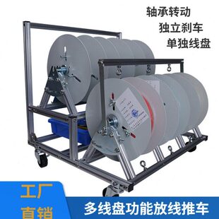 电缆盘神器穿放放线线剥收工具并接电工电线钳放线架夹包线盘线轮