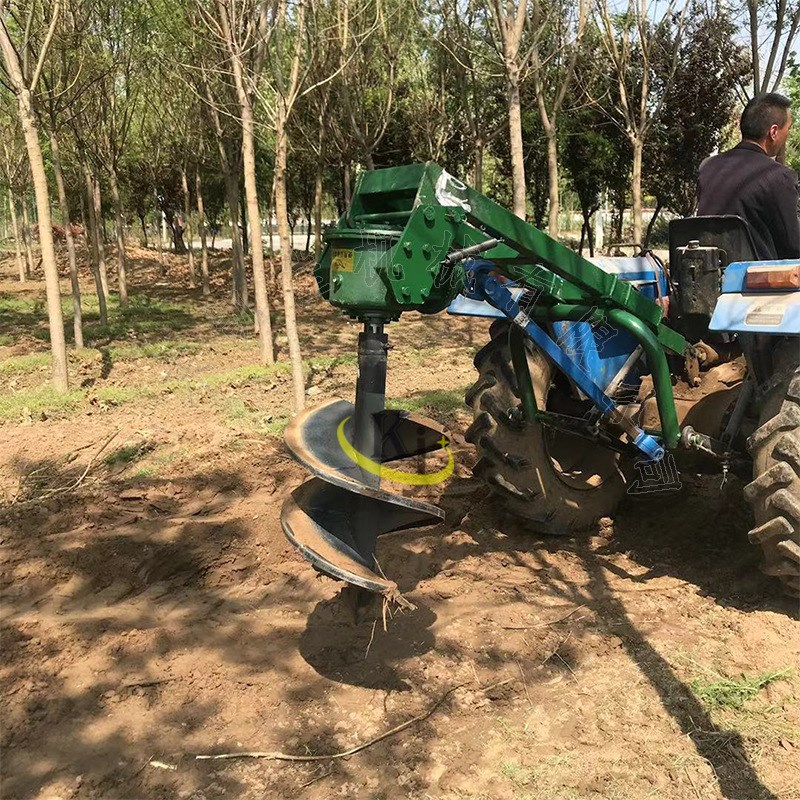 果园种树地钻打眼机o 螺旋钻头打坑机 拖拉机后置植树挖坑设备