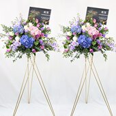 花篮乔迁金属鲜花庆典款 鲜花公司开业花篮店支架开张网商场韩式 面