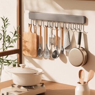 厨房墙上置物架多功能收纳神器毛巾挂门后架家用厨具挂钩壁挂式子