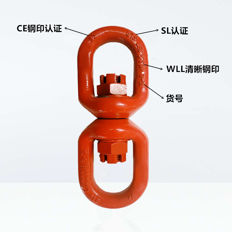 旋转环双向旋转吊环炼条吊索具转环B2Et3T5吨8吨两头间接旋转吊具