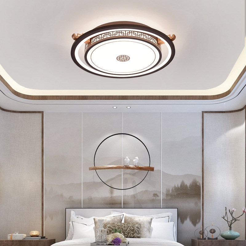 新中式吸c顶灯客厅灯2021新款简约现代卧室餐厅禅意风灯具套餐