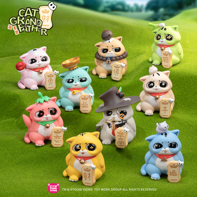 优比熊猫老登系列招财猫潮玩盲盒