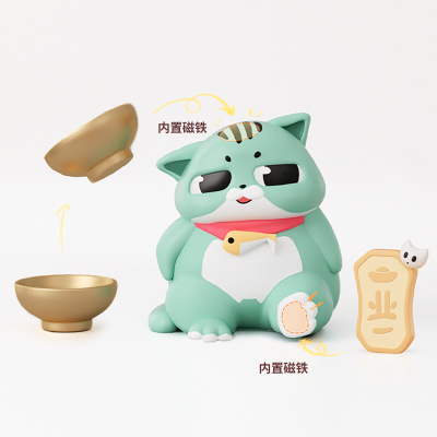 优比熊猫老登系列招财猫潮玩盲盒