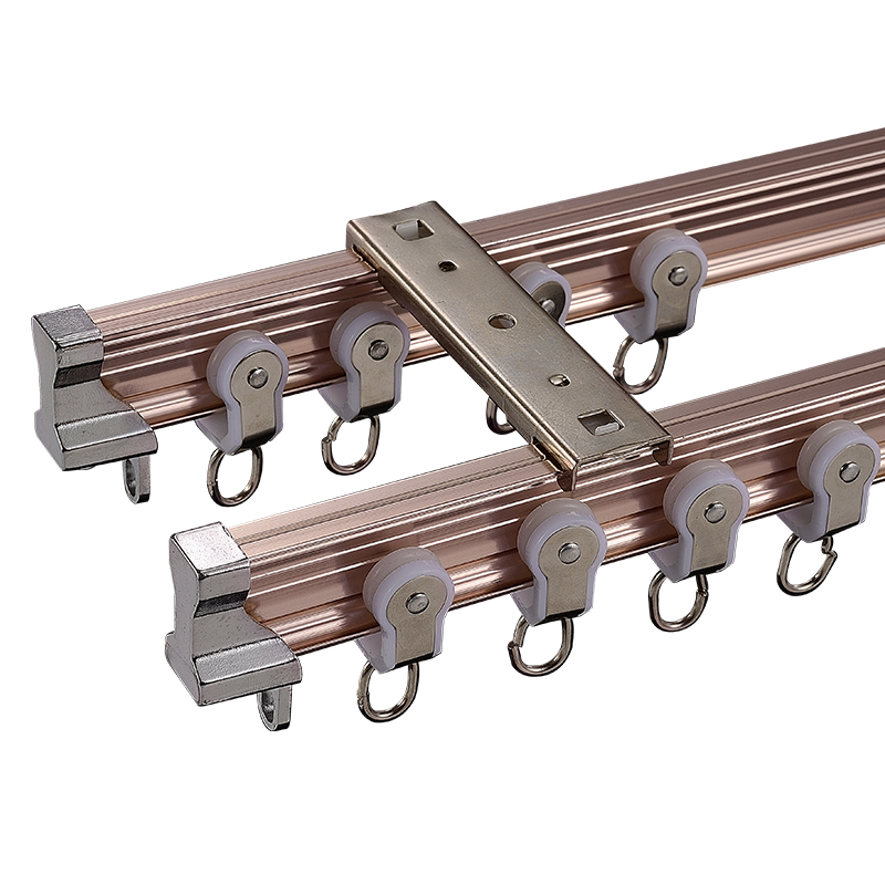 窗帘轨道可弯曲静音弯轨滑轨铝合金飘窗顶装加厚导轨直轨包邮