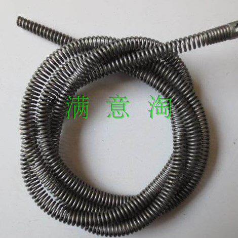 管道疏通机弹簧尖头软簧16mm2.5米大力下水道疏通器过弯头簧