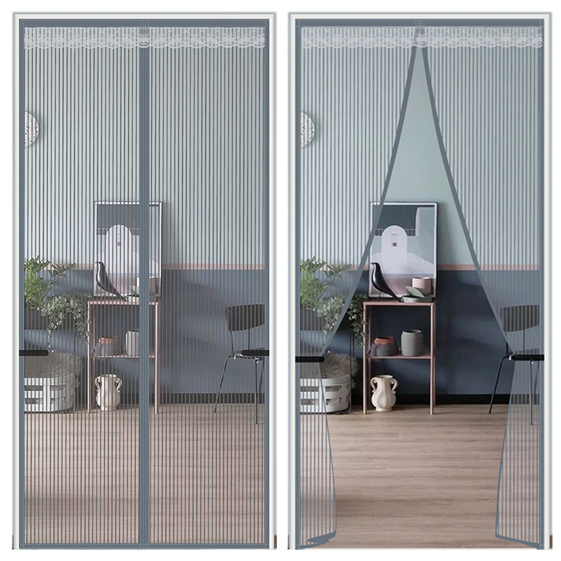 金刚网防蚊门帘夏季隔断帘防蝇自吸魔术贴全磁条大整纱静音加密根