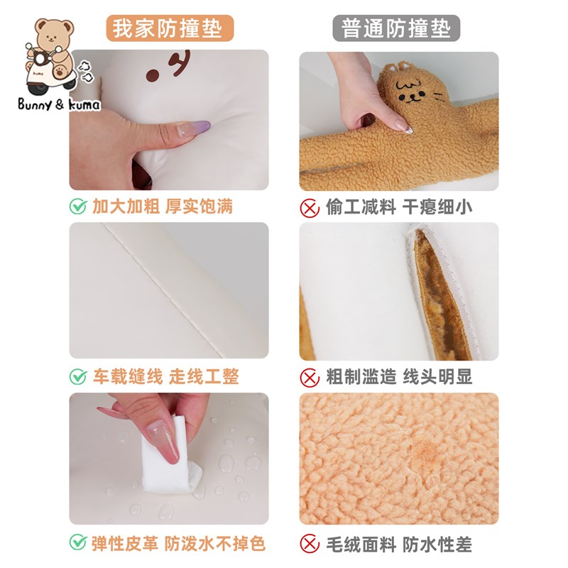 电动车儿童防撞垫电瓶车前置宝宝防撞头保护垫加厚防水防磕碰软包