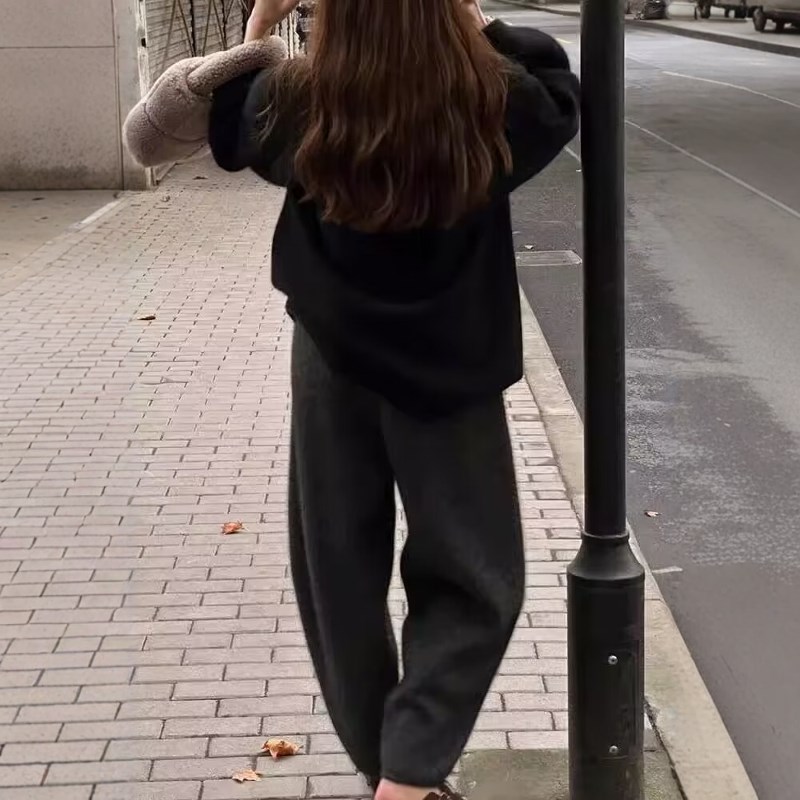 100%纯山羊绒毛衣女半高领2024秋冬新款宽松大码套头针织打底衫