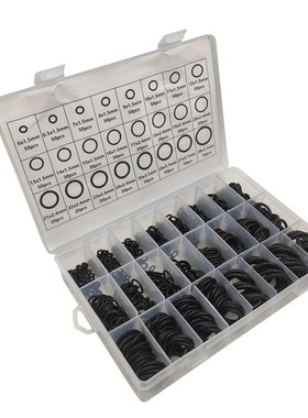 740pcs盒装 O型圈组套 橡胶密封圈O型圈耐高温耐腐蚀丁腈胶黑色