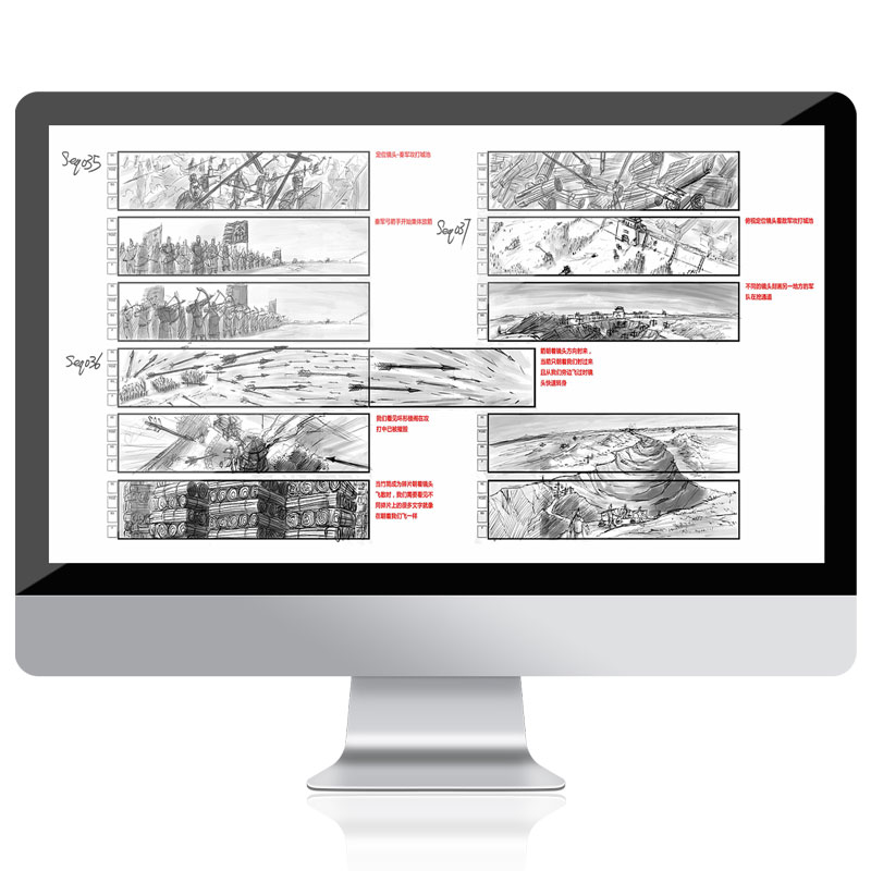分镜代画动画四格多格漫画条漫动态广告动画片分镜头脚本设计线稿