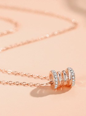 S925纯银小蛮腰项链女轻奢小众设计感锁骨链个性简约百搭气质链子