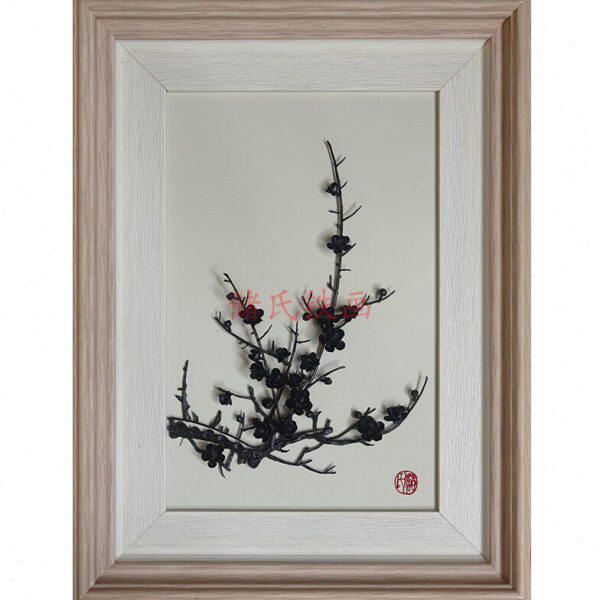 芜湖铁画纯手工金属铁工艺 梅花竹子兰草装饰挂画艺术品 储氏铁画