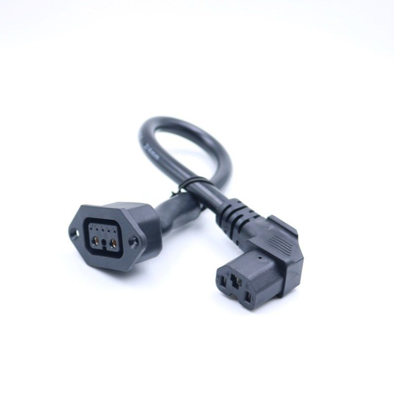 2+5锂电池转换品字头雅迪电动车新国标星恒天能电源连接线转接头