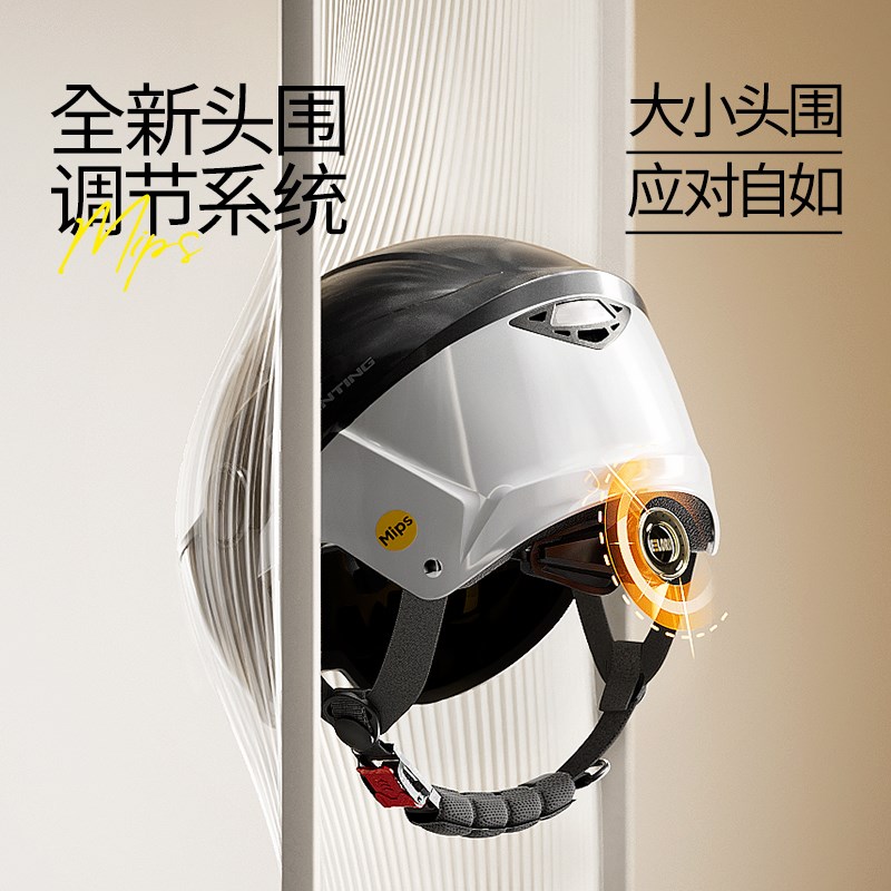 新国标3C认证电动车电瓶车头盔男女士四季通用MIPS安全帽轻便半盔
