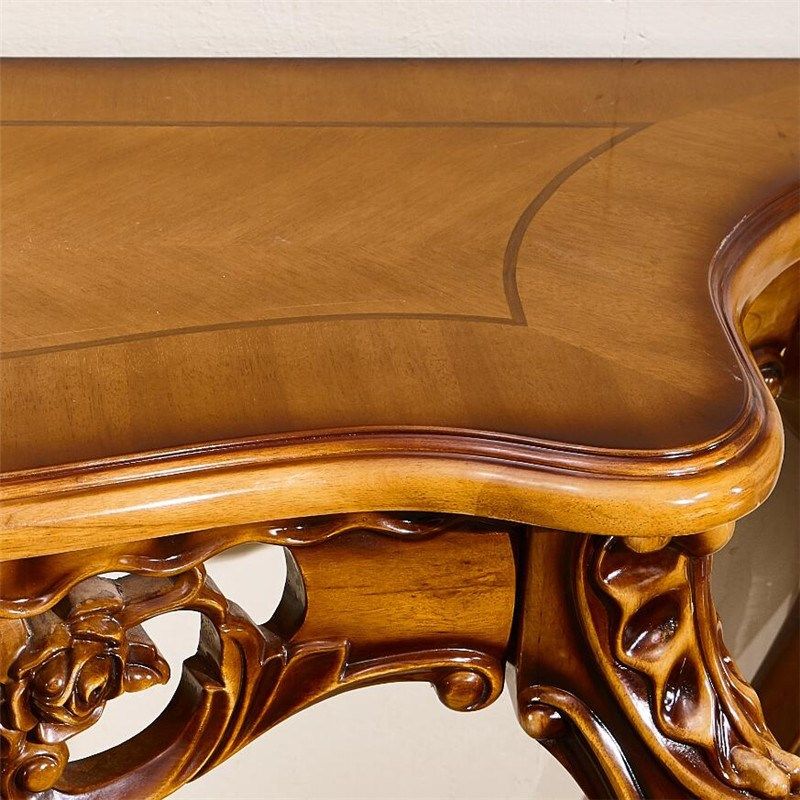 欧式玄关柜实木雕花玄关台美式玄关桌门厅案台墙边桌走廊柜半圆