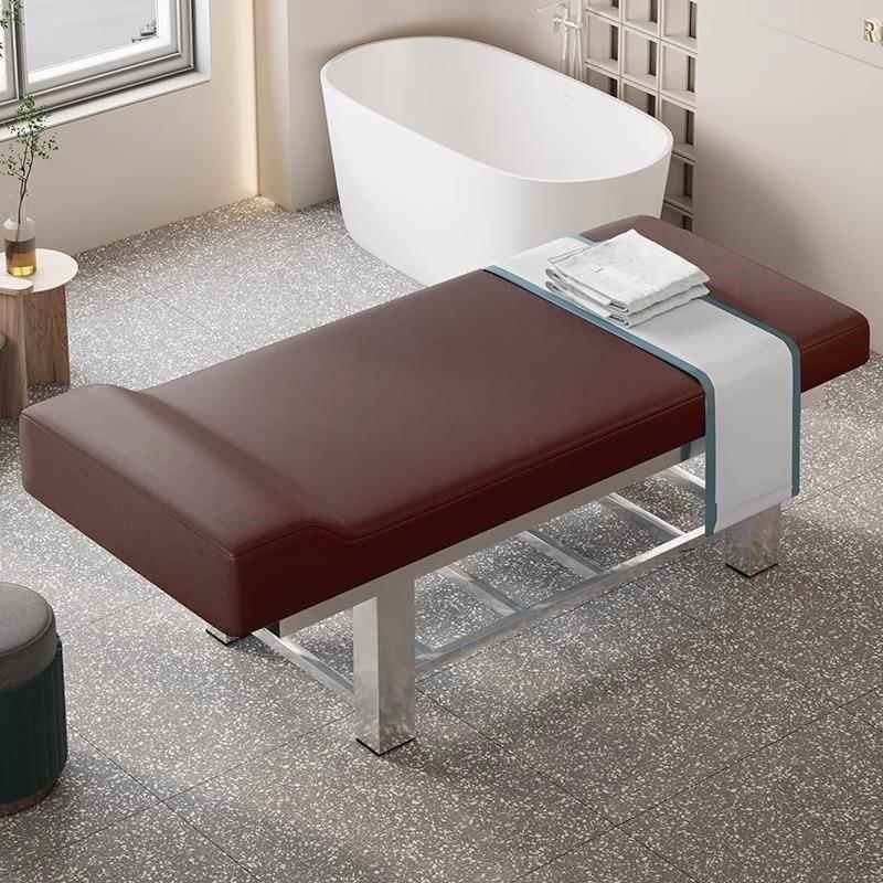 不锈钢美容床美容院专用按摩床推B拿床带洞熏蒸床纹绣床搓背搓澡