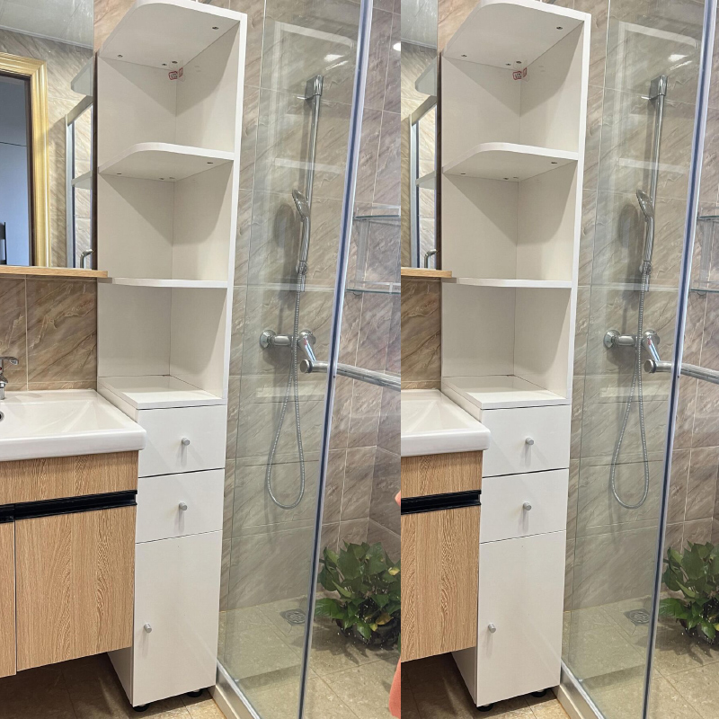 定制浴室落地夹缝柜收纳柜墙角柜缝隙窄柜卫生间S置物架洗漱台边