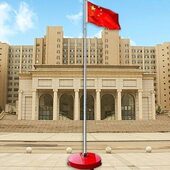 可移动旗台旗杆幼儿园移动旗台伸缩旗杆304不锈钢旗杆