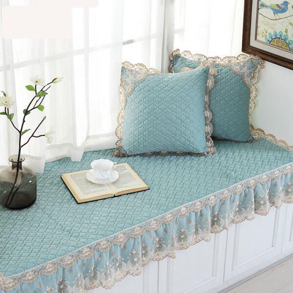 飘窗垫窗台垫四季通用阳台垫子欧式轻奢毛绒防滑卧室榻榻米毯定做