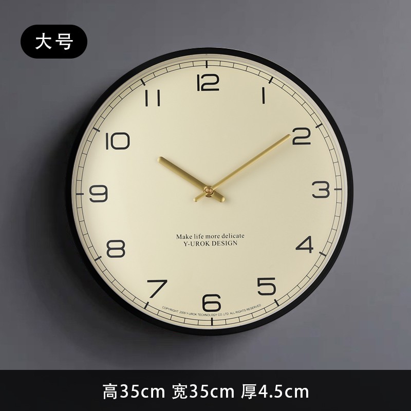 轻奢风挂墙时钟家用客厅时尚大气现代挂钟简约Q北欧餐厅钟表石英