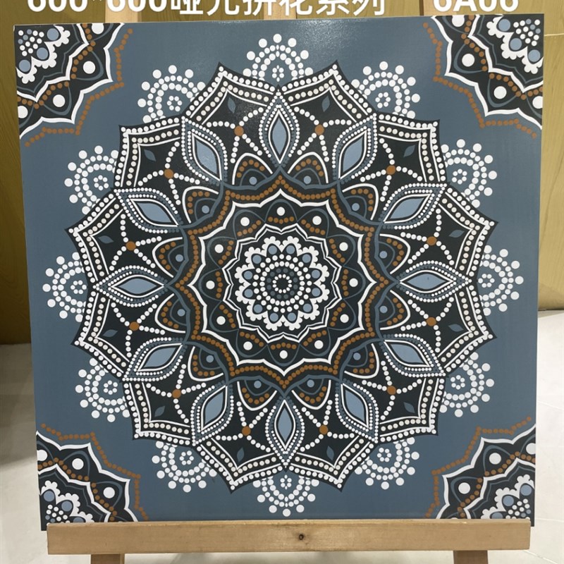 法式彩色花砖600xm600瓷砖厨房卫生间墙砖仿古砖餐厅哑光复古地砖