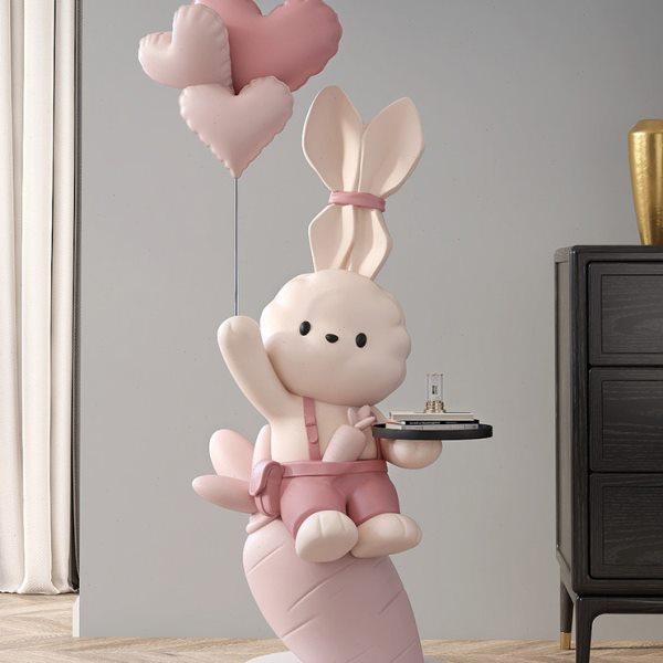 兔子摆件家居饰品客厅大型落地电视柜托盘玄关卧室乔迁新居礼品,家居饰品,落地摆件,淘宝优惠券,粉丝福利购,淘宝优惠卷