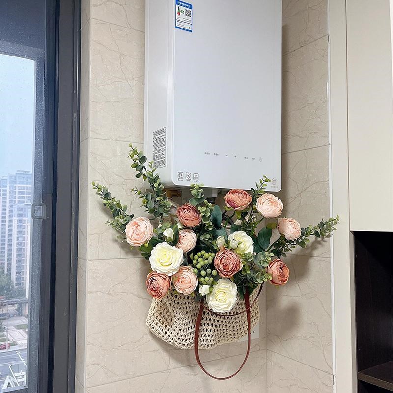 厨房热水器管道遮挡装q饰暖气管道美化燃气管遮丑包管装饰创意改