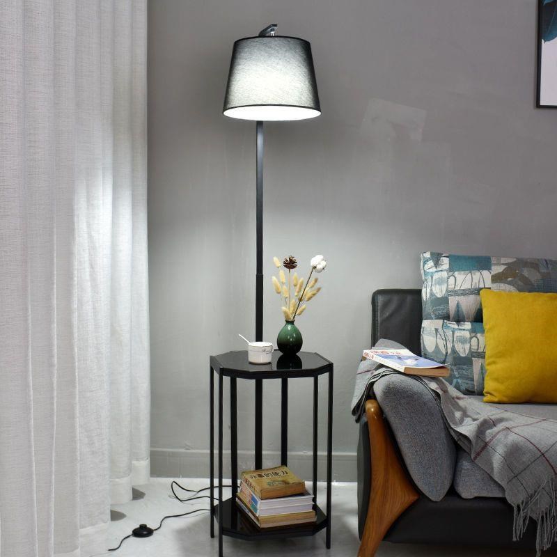 北欧轻奢b落地灯客厅卧室沙发边现代简约创意玻璃茶几床头立式台
