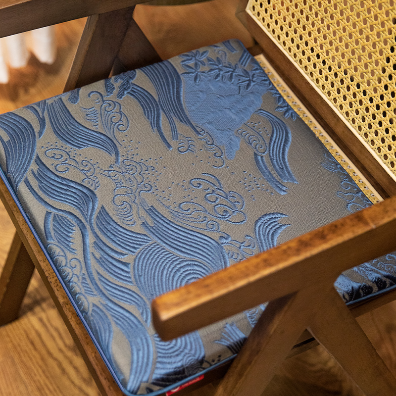 新中式坐垫红木家具高级实木椅子海绵坐垫防滑太S师椅餐椅圈椅软