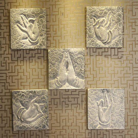 佛手禅意立体墙壁装饰壁饰创意浮雕中式挂件复古背景禅玄关客厅品