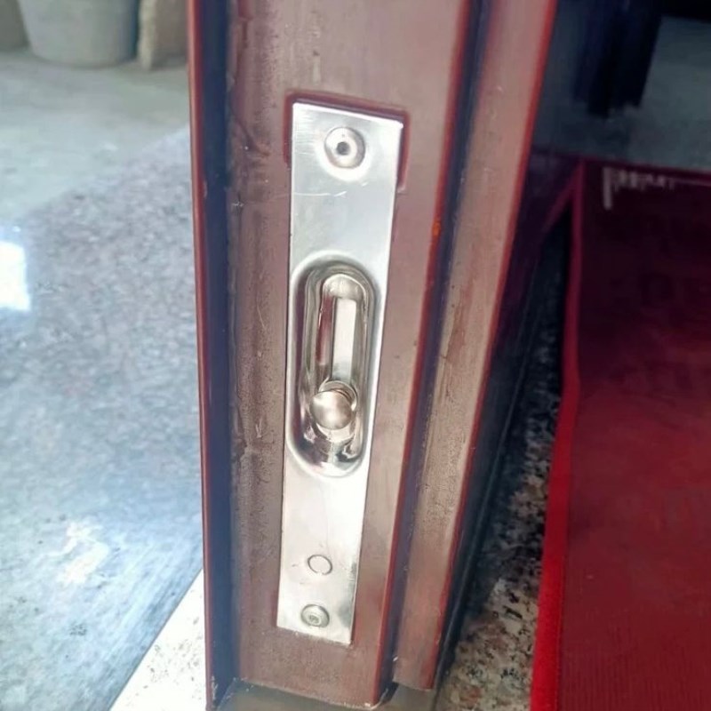 304不锈钢暗装子母门双开隐形A防盗门锁门栓大门门插销暗插销木门