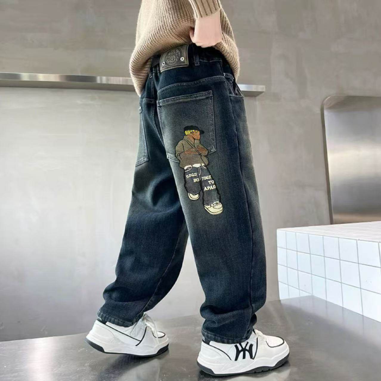 2026新款男童直筒牛仔裤韩版春款儿童裤子中大童休闲男孩长裤潮,童装/婴儿装/亲子装,儿童牛仔裤,淘宝优惠券,粉丝福利购,淘宝优惠卷