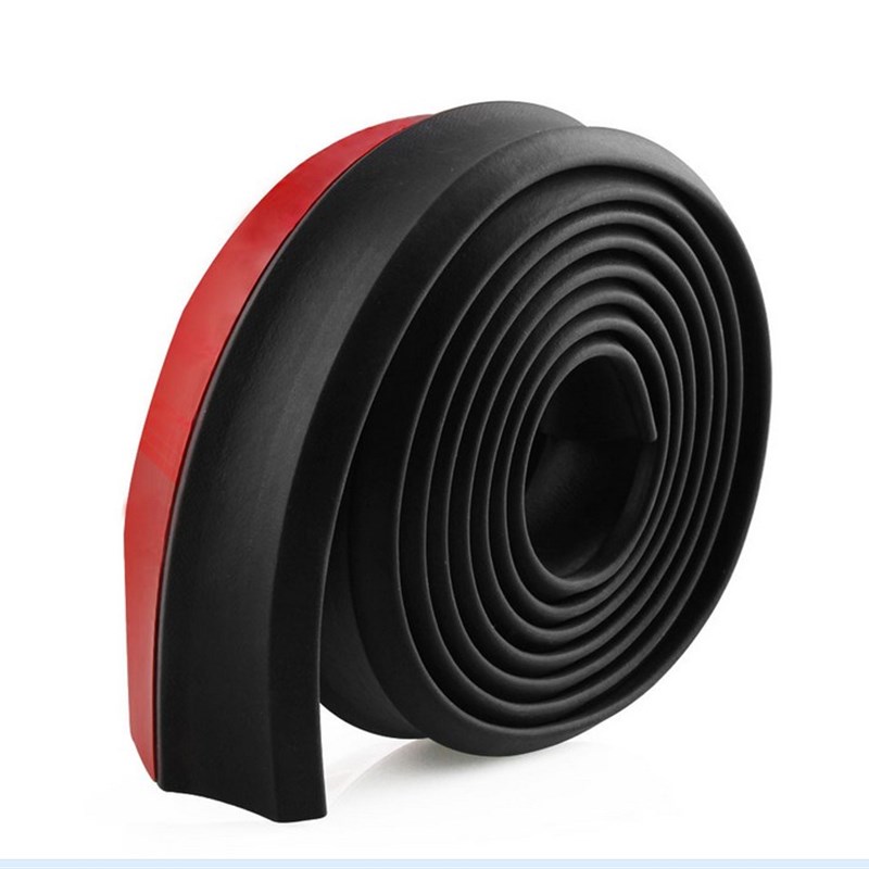 汽车前唇防撞胶条侧裙防刮条通用前铲子碳纤维小包围防擦改装前裙