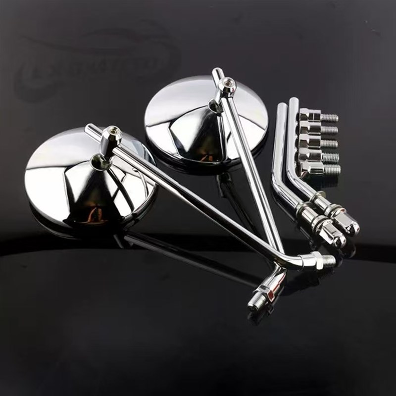 适用高金摩托车GK500 GK1200改装复古风后视镜GK400大视野反光镜