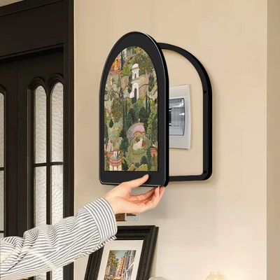 斋普尔花园电表箱遮挡挂画复古电闸开关箱空开箱配电箱遮丑装饰画