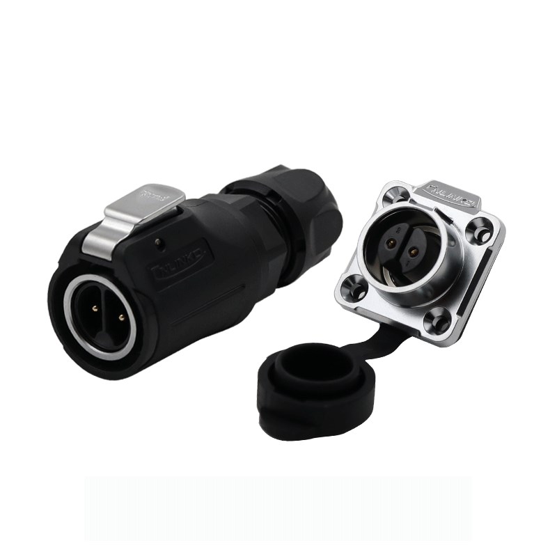 凌科航空插头插座LP16-2-3-4-5-7-8-9芯内牙金属公头方座显示屏