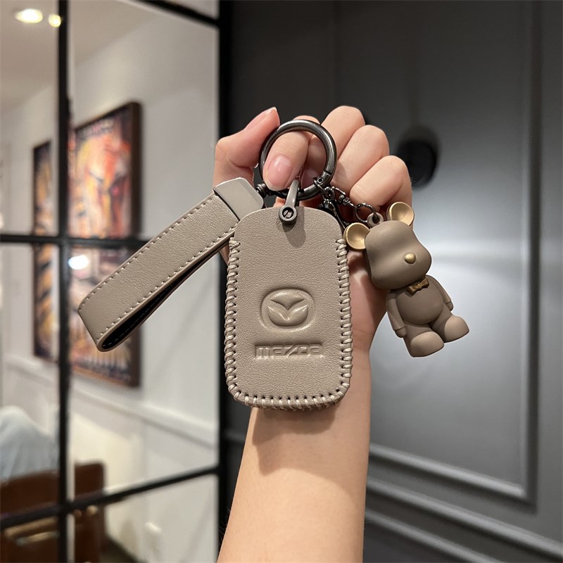 适用24款马自达次世代钥匙套昂克赛拉3cx30 CX4 cx5壳CX8牛皮男女